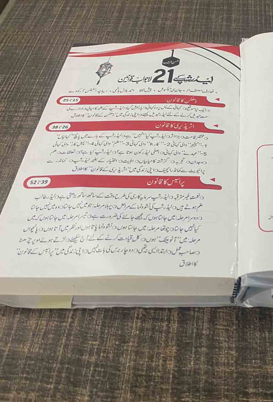 21 Laws of Leadership – لیڈرشپ کے 21 لاجواب قوانین